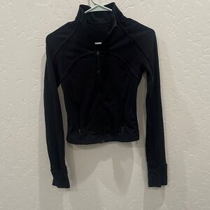 Lululemon black zip front athletic jacket